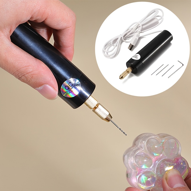 Jewelry Making Machines - Mini-Bohrschrauber-Set, wiederaufladbar, USB-Drehwerkzeug zum Gravieren, Schnitzen,