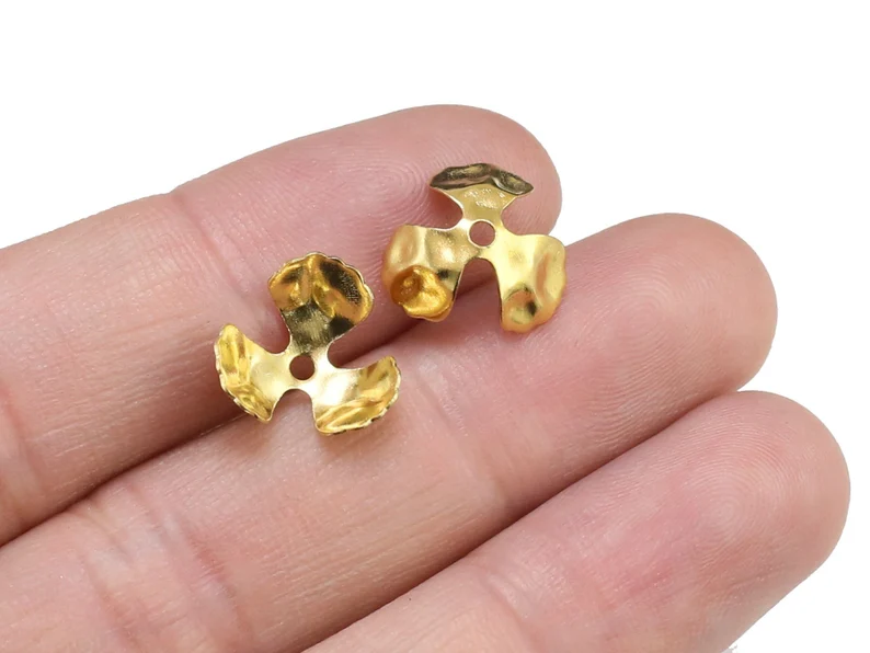 100 Stück Messing-Perlenkappen – Jewelry Making Gemstones Bewertung und Preis